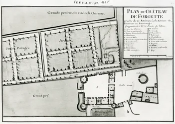 Fol.97 Plan des Chateau de Forgette, nahe Saint-Savinien, aus 
